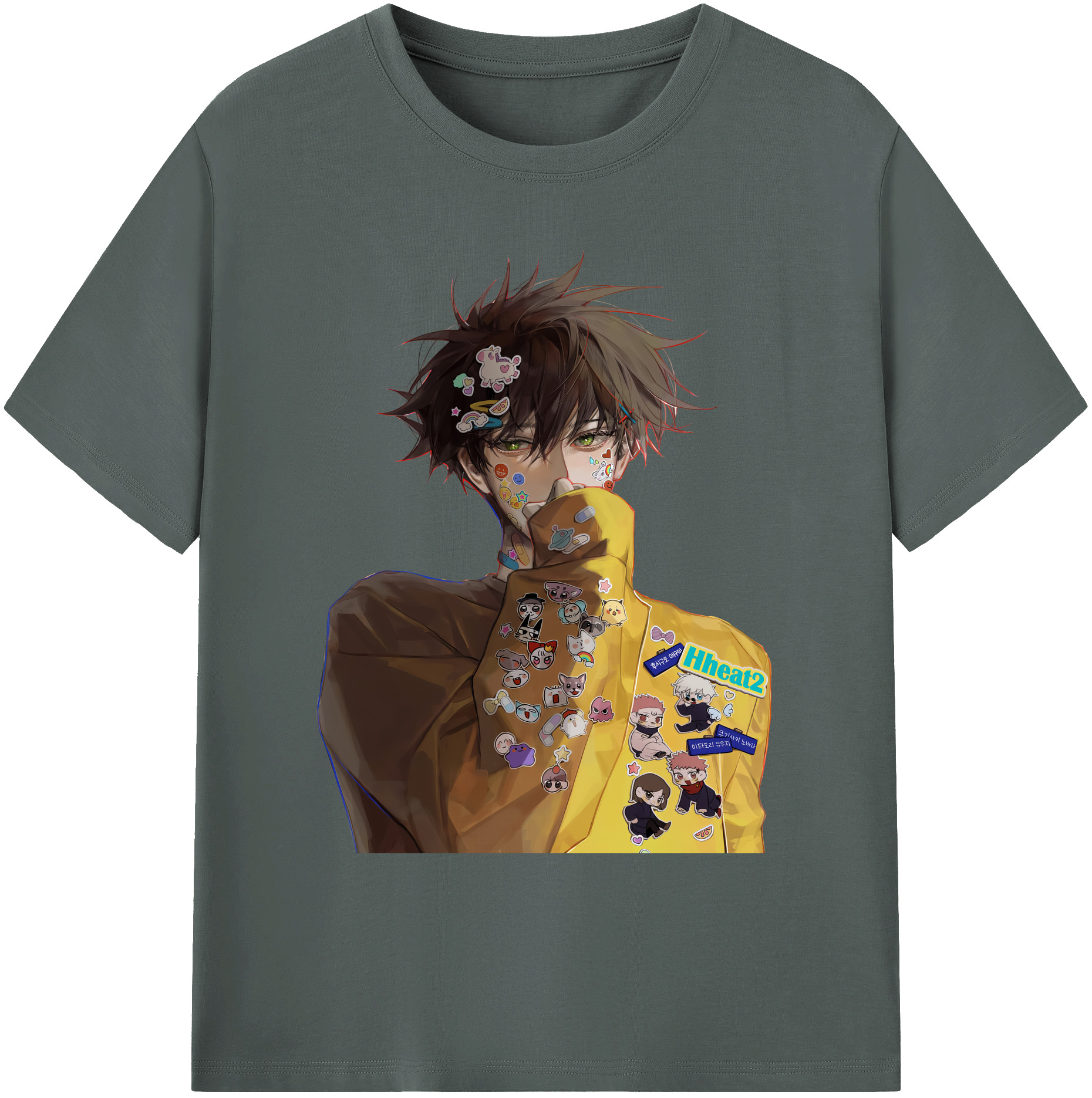 （画像用） 呪術廻戦 Jujutsu Kaisen 綿100％ メンズ半袖Tシャツ｜肌触りやわらか＆通気性